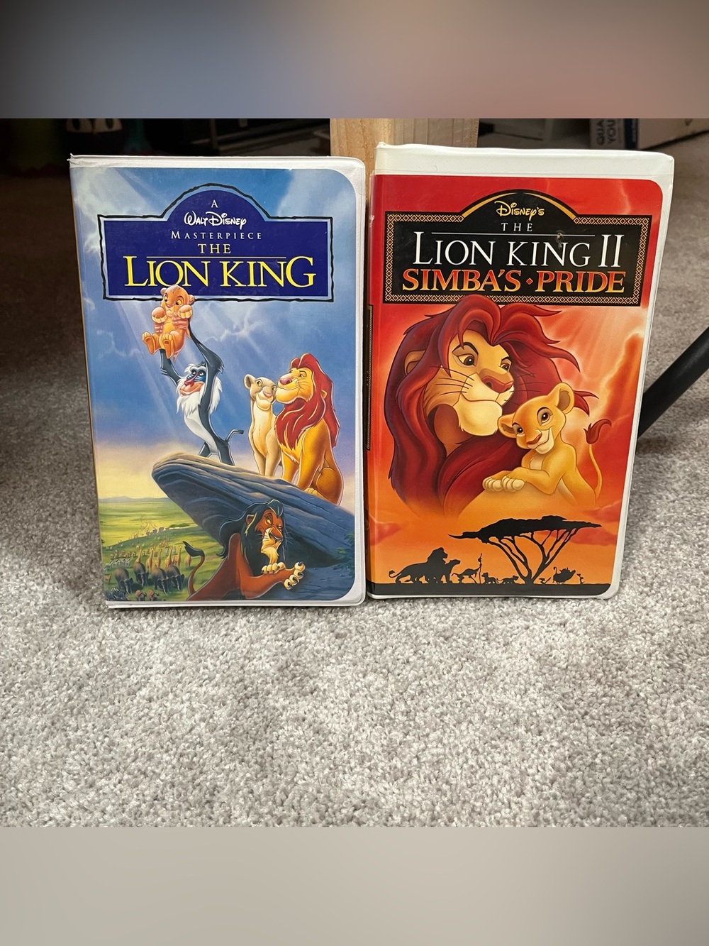 Disney The Lion King 1 and 2 VHS Movies Lot Of 2 Clamshell  Vintage Tested/Works